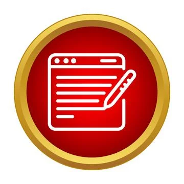 Online writing and text editing creative content Illustrazione stock