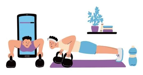 OnlineWorkout1 Illustrazione stock