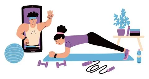 OnlineWorkout2 Stock Illustration