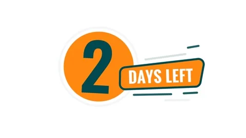 Only 2 Days Left For This Deal, Sale Banner. Stock Footage 315308665