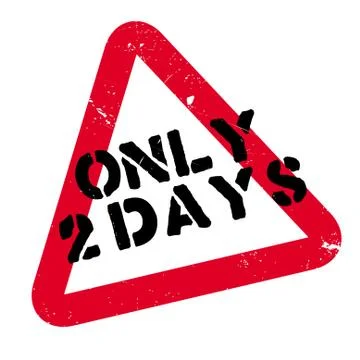 Only 2 Days rubber stamp Stock Illustration