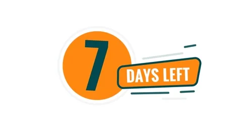 Only 7 Days Left For This Deal, Sale Banner. Stock Footage 315308677
