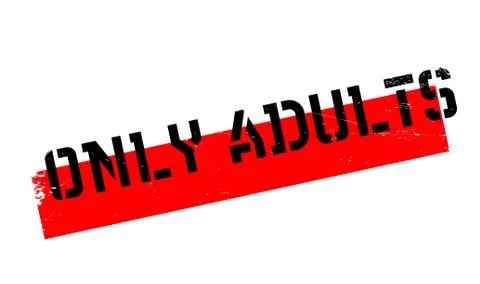 Only Adults rubber stamp Stock Illustration