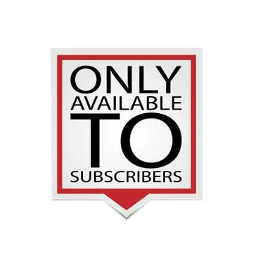 Only available to subscribers label icons isolated on white background Stock Illustration