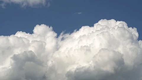 Only blue sky with fast move metamorphic white cloud. Full HD Time Lapse footage Stock Footage 106863916
