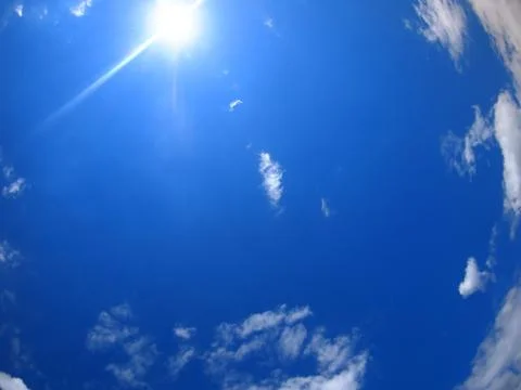 Only the blue sky with white clouds Stock Photos