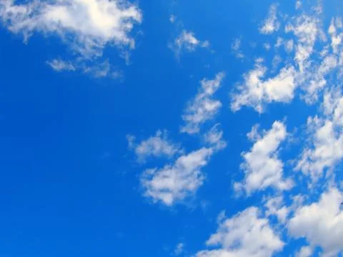 Only the blue sky with white clouds Stock Photos