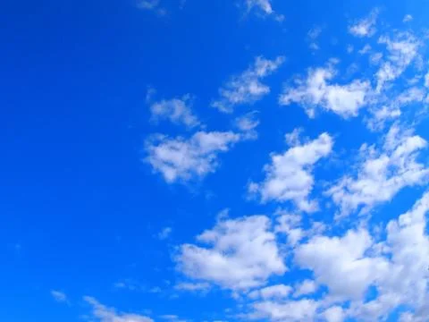 Only the blue sky with white clouds Stock Photos