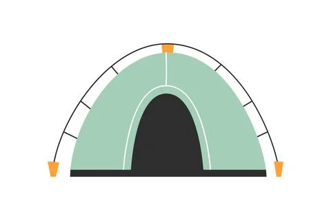 The only canvas tent on a white background. Vector illustration Stock Illustration