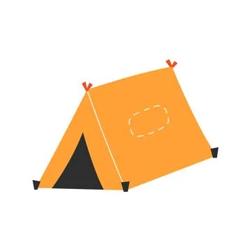 The only canvas tent on a white background. Vector illustration Stock Illustration