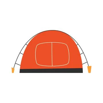 The only canvas tent on a white background. Vector illustration Stock Illustration