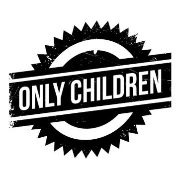 Only Children rubber stamp Stock Illustration
