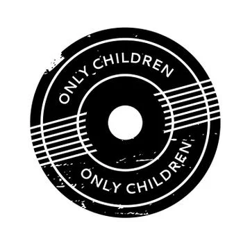 Only Children rubber stamp Stock Illustration