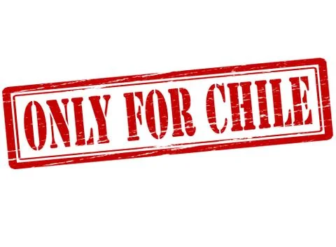Only for Chile Illustrazione stock