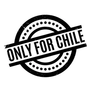 Only For Chile rubber stamp Illustrazione stock