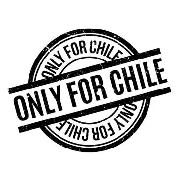 Only For Chile rubber stamp Illustrazione stock