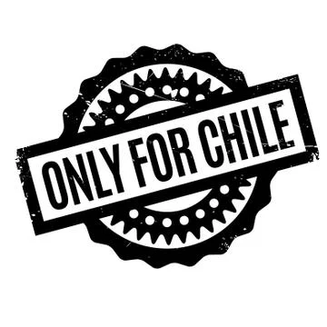 Only For Chile rubber stamp Illustrazione stock