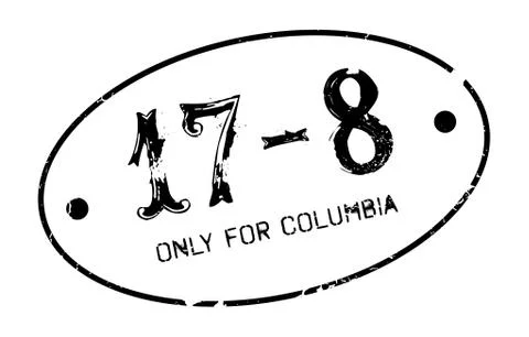 Only For Columbia rubber stamp Stock Illustration