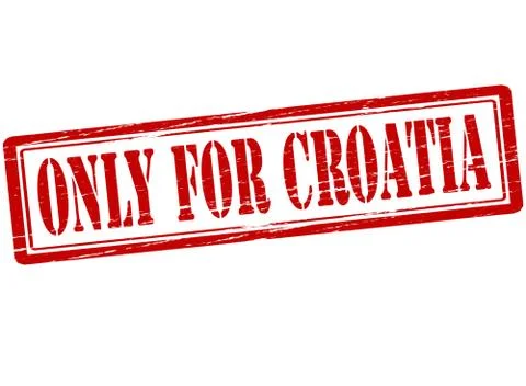 Only for Croatia Stock Illustration