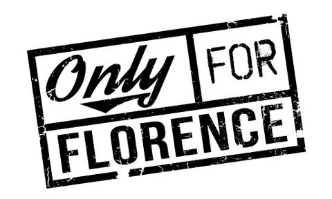 Only For Florence rubber stamp Stock Illustration