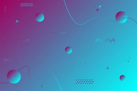 Only gradient background and elements Stock Illustration