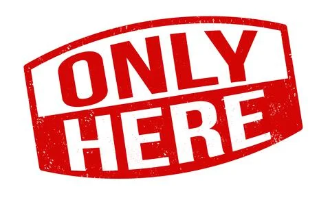 Only here grunge rubber stamp Stock Illustration