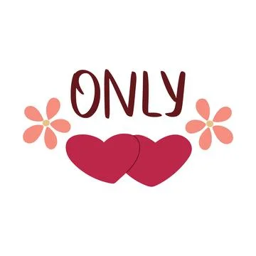 Only love concept. Two hearts Stockillustratie