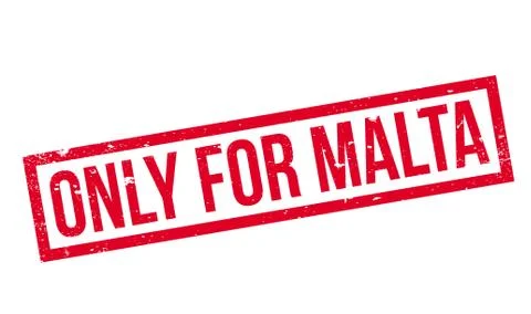 Only For Malta rubber stamp Stock Illustration