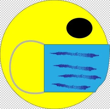 Only in mask! Illustrazione stock