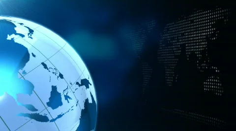 Only One Blue Turning Globe Stock Footage 831986