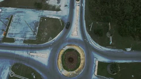The only one Hawkbill Roundabout. Freeport, Bahamas Stock Footage 145858378
