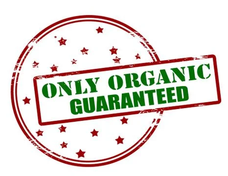 Only organic guaranteed Illustrazione stock