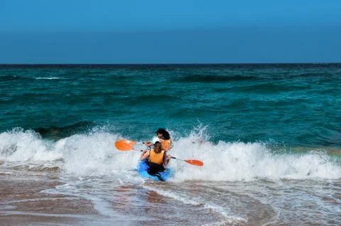 Only to overcome the wave Stock Photos