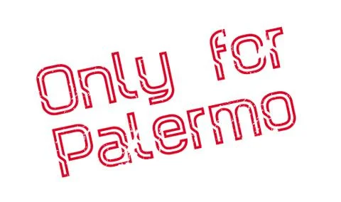 Only For Palermo rubber stamp Stock Illustration