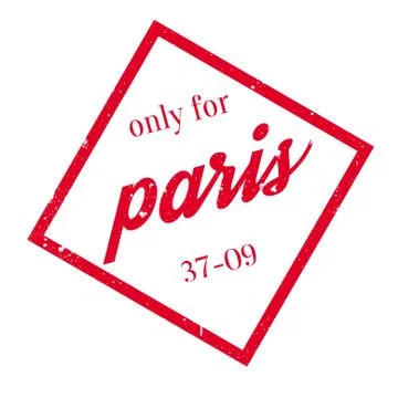 Only For Paris rubber stamp Illustrazione stock