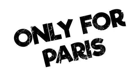 Only For Paris rubber stamp Stock Illustration