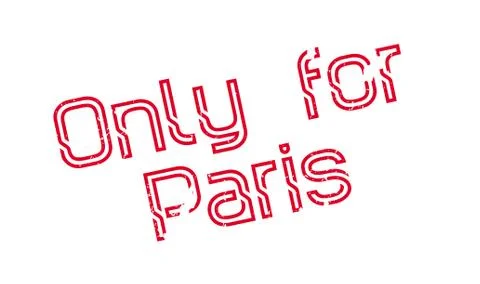 Only For Paris rubber stamp 库存插图