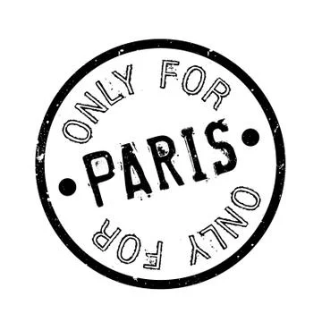 Only For Paris rubber stamp Illustrazione stock