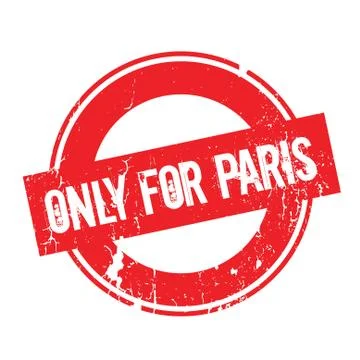 Only For Paris rubber stamp 库存插图