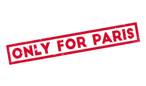 Only For Paris rubber stamp Stock Illustration