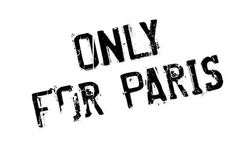 Only For Paris rubber stamp Stock Illustration
