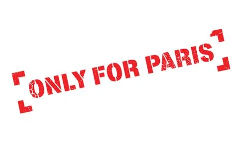 Only For Paris rubber stamp Illustrazione stock