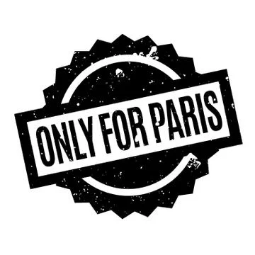 Only For Paris rubber stamp 库存插图