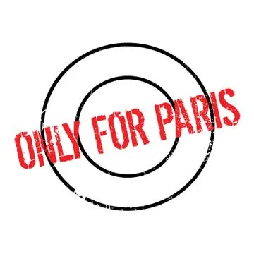 Only For Paris rubber stamp Illustrazione stock