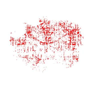 Only red grunge background isolated on white background Stock Illustration