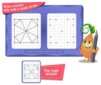 Only with  a single stroke Stock Illustration