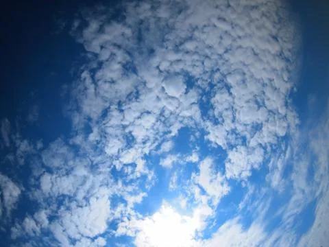 Only the sky with bright clouds Stock Photos