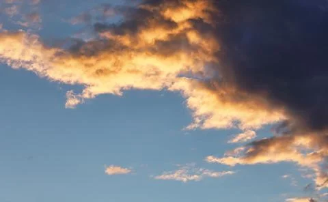 Only sky at dramatic sunset Stock Photos