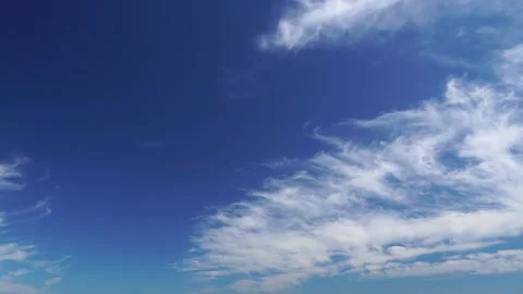 Only sky. Light white clouds fly across | Stock Video | Pond5