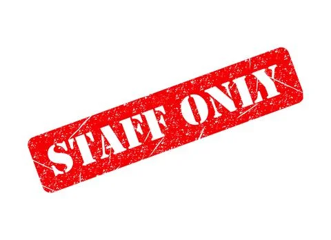 Only staff icon, danger zone symbol, safety entry person sign vector illustra Stock Illustration